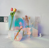 Acrylic rainbow flower vase
